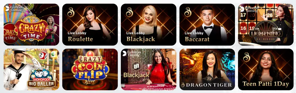 Jeux de casino en direct JOKER8 CASINO