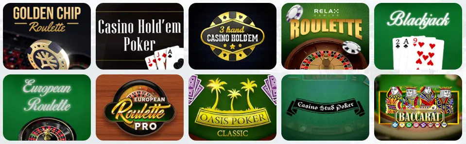 Jeux de table au Joker8 Casino