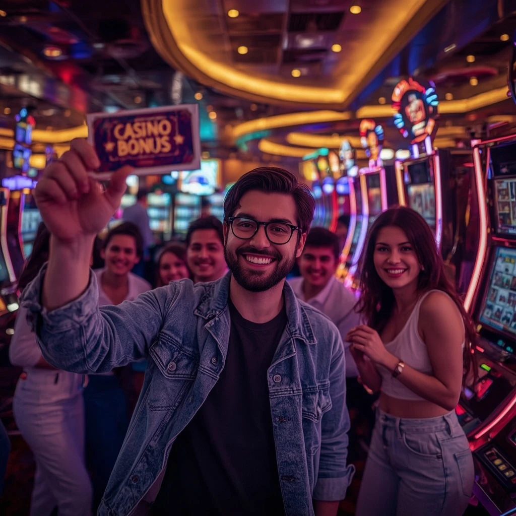 une personne tenant un bonus de Joker8 Casino