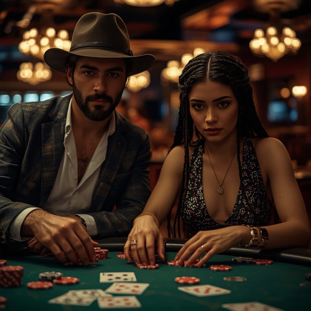 photo de deux joueurs de poker JOKER8 CASINO